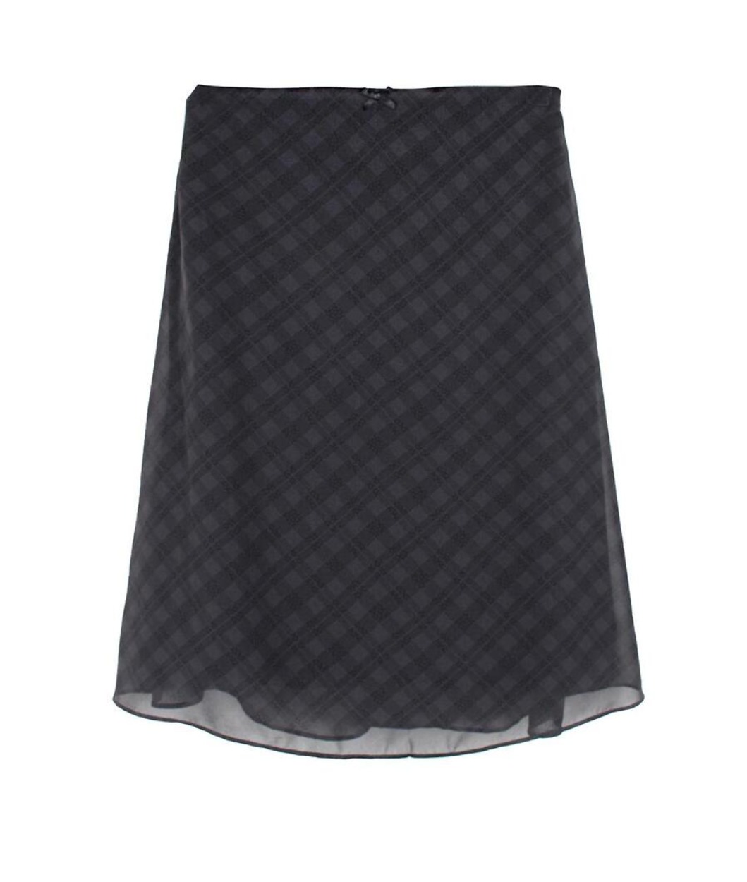 check midi chiffon skirt (charcoal)
