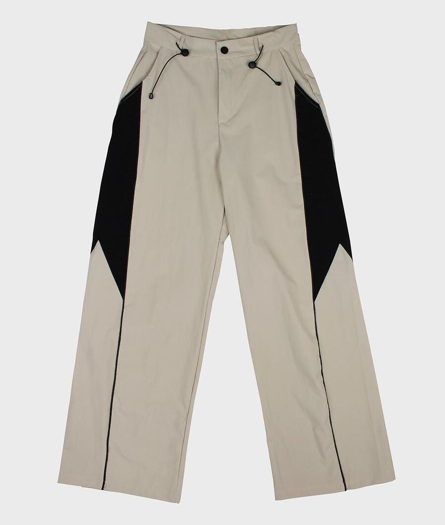 [HQ] waist two string point const pants