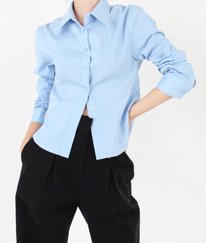 [HQ] formal line cotton slim shirt