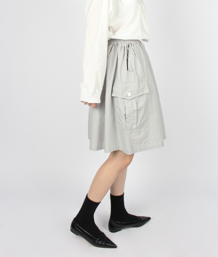 two pocket mid luv skirt (gray)