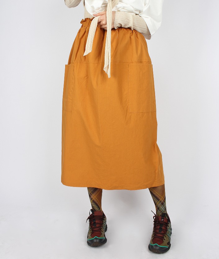 side deep pocket banding skirt (2colors)